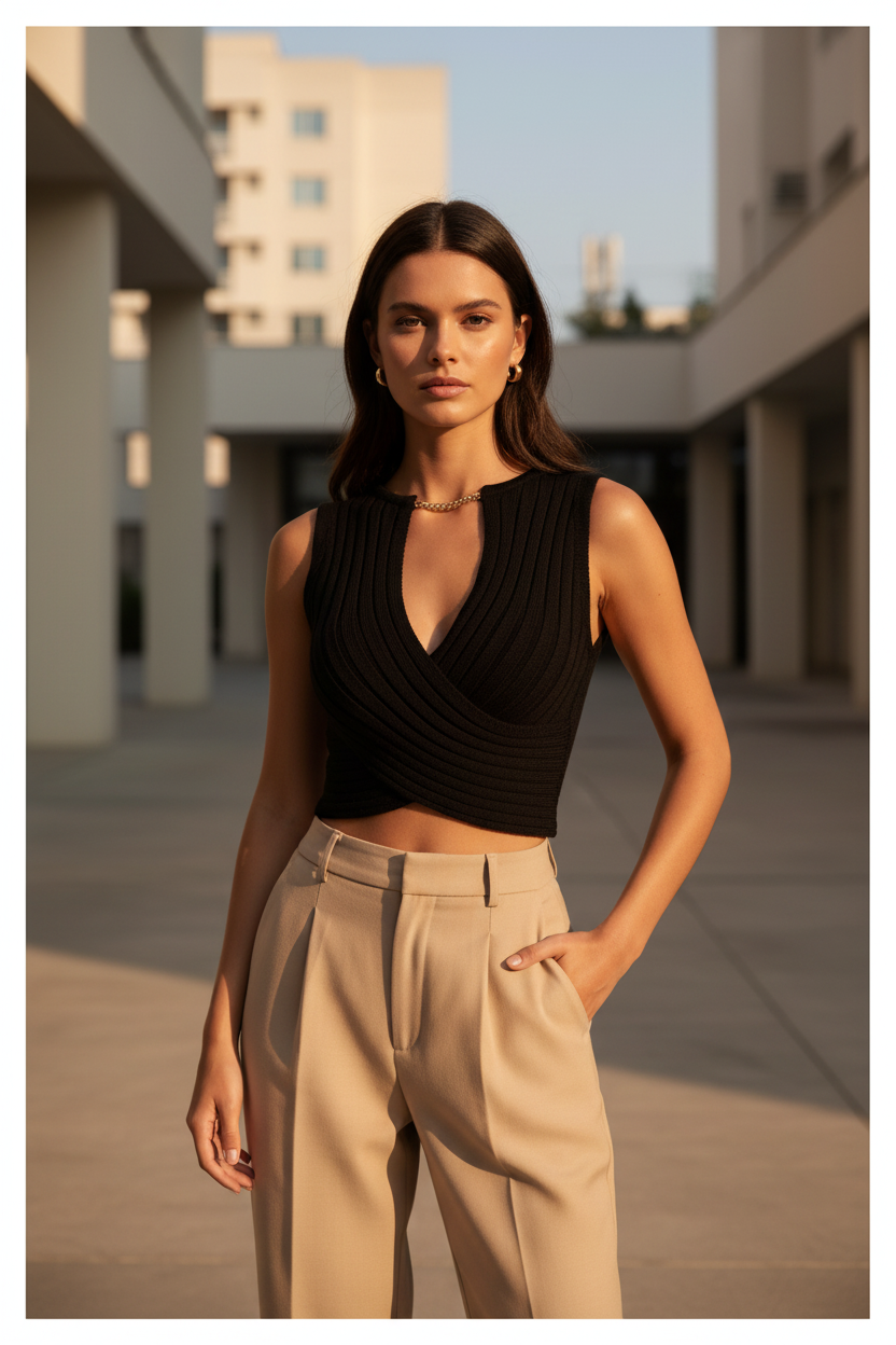 Top con Diseño Trenzado - LÚVORA