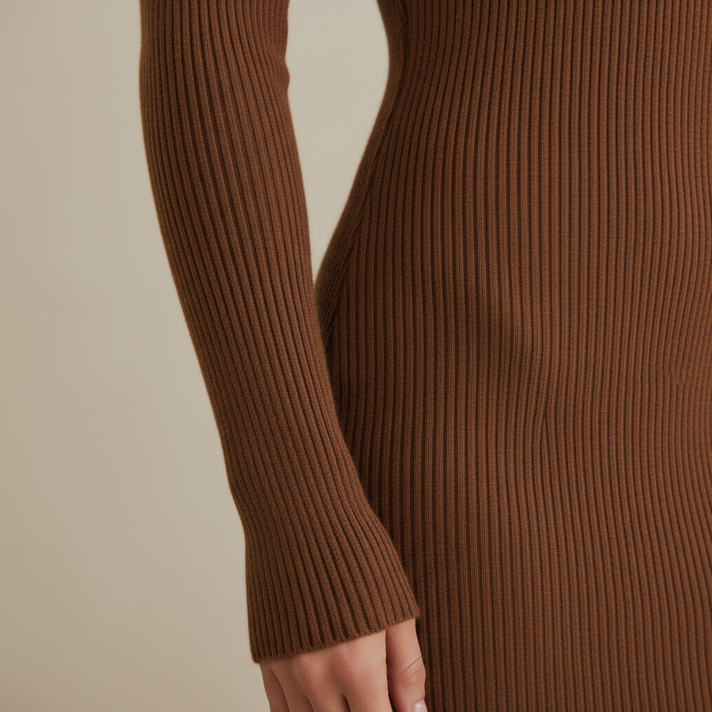 Vestido Elegante de Manga Larga con Cierre - LÚVORA