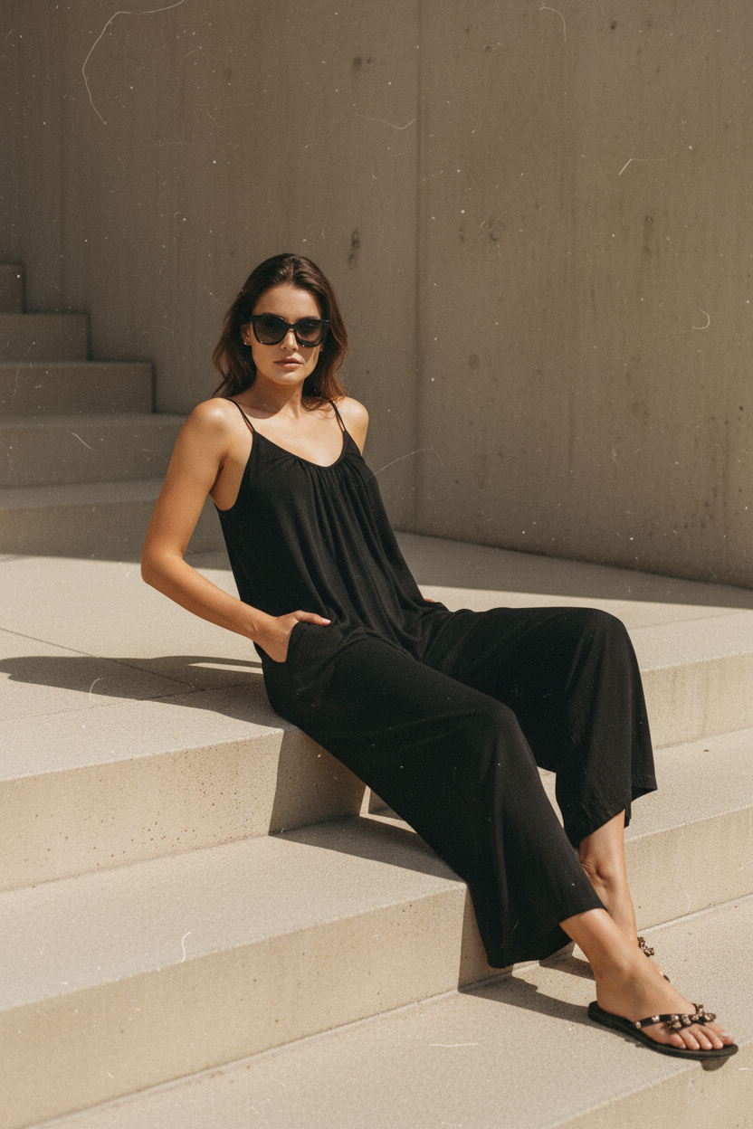 Mono Largo Fluido con Bolsillos - LÚVORA