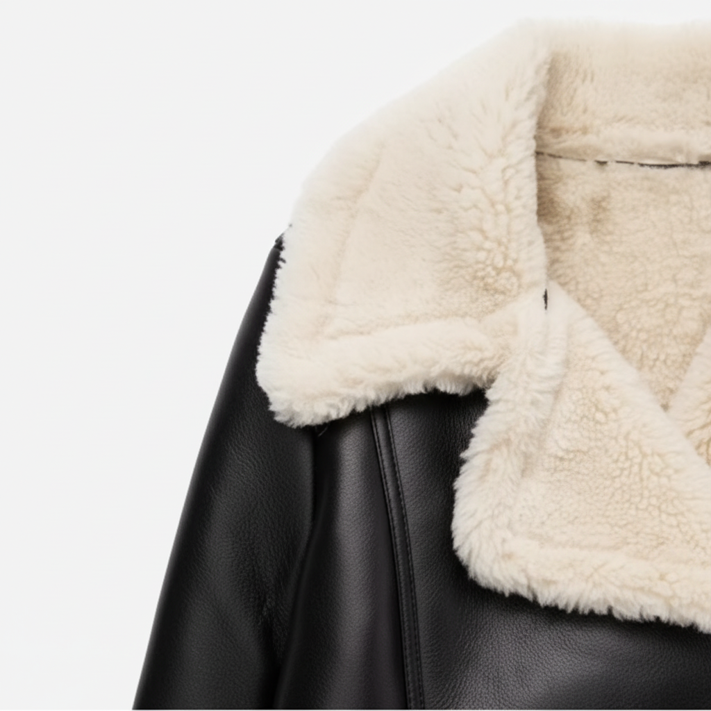 Chaqueta de Cuero Sintético Vintage - LÚVORA