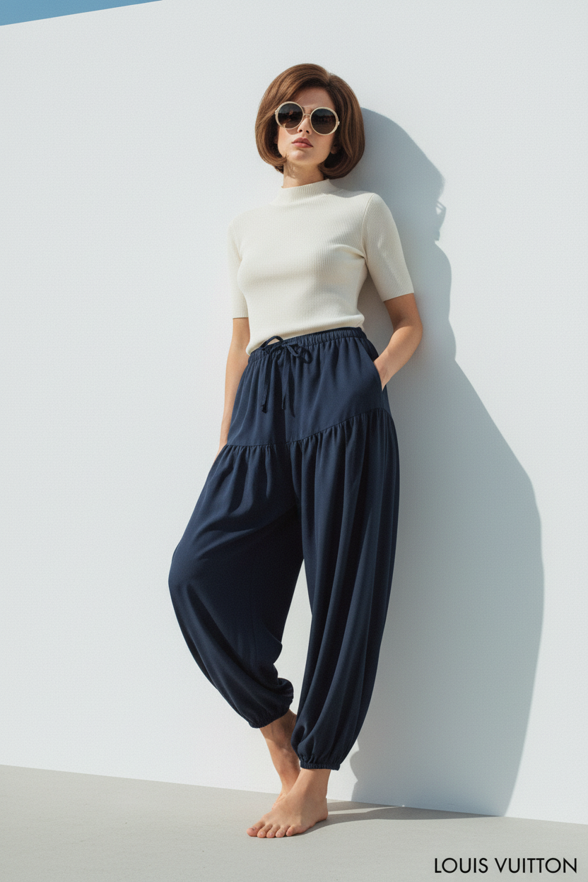 Pantalón Harem Ultra-Suave Cintura Alta - LÚVORA