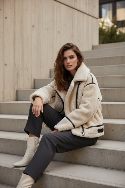 Chaqueta de Moto de Piel Sintética - LÚVORA