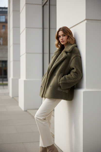 Abrigo Corto de Invierno Camel Chic - LÚVORA