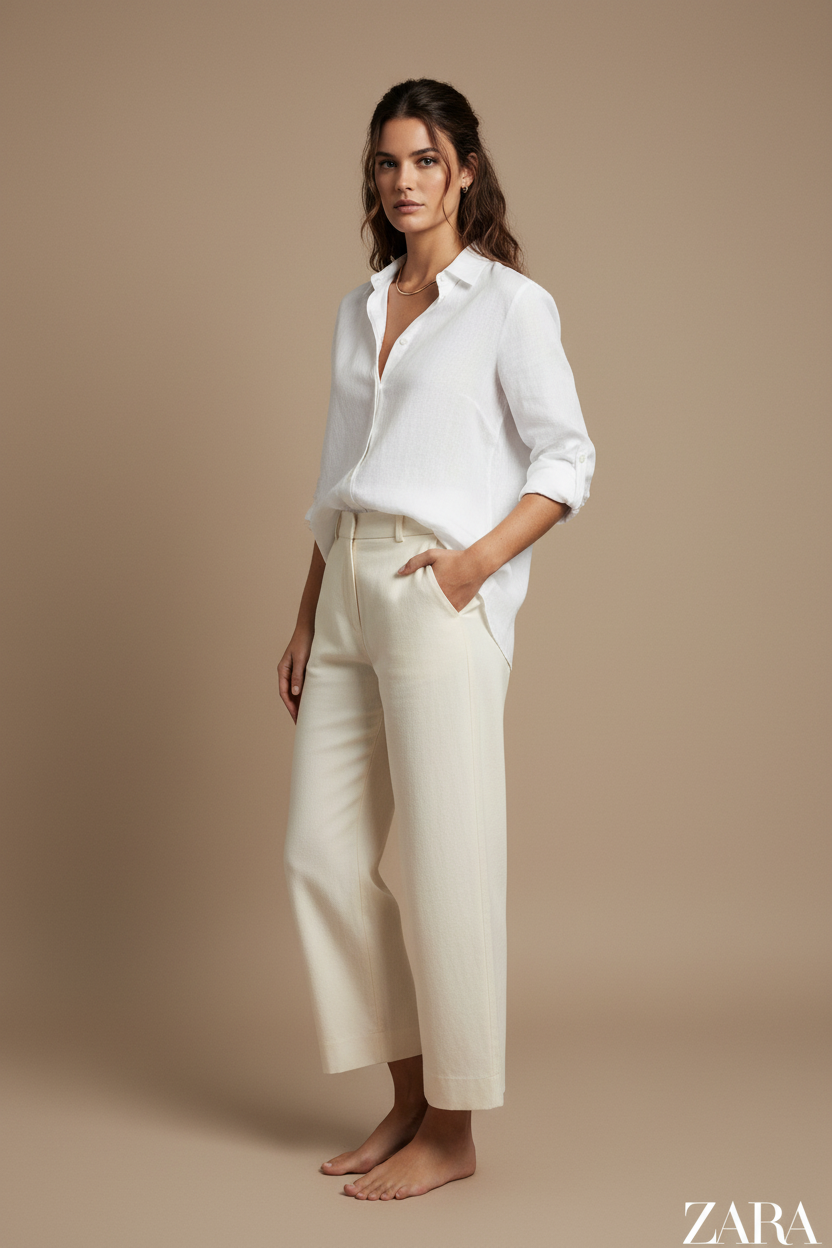 Camisa Elegante de Manga Larga Oversize - LÚVORA