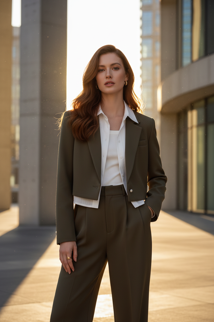 Blazer Chic de Mujer con Botón Perla - LÚVORA