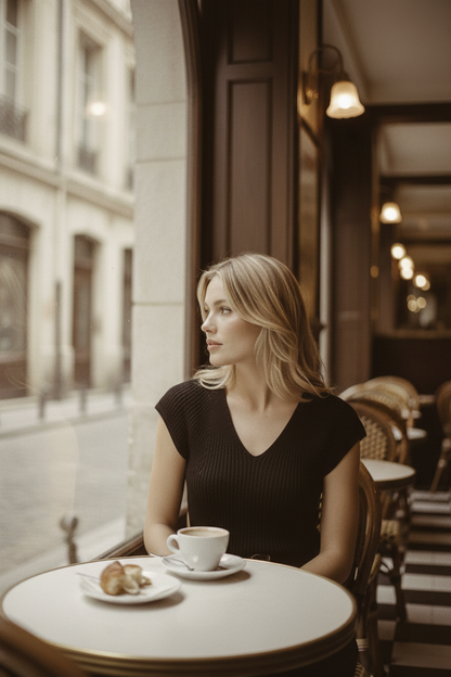 Remera de Punto Fino Estilizador - LÚVORA