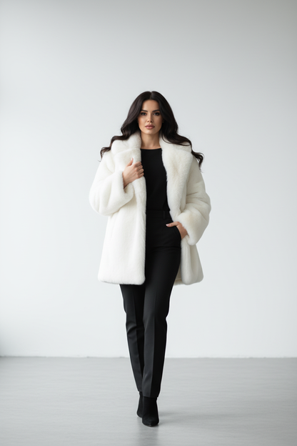 Abrigo de Piel Sintética Elegante y Acogedor - LÚVORA