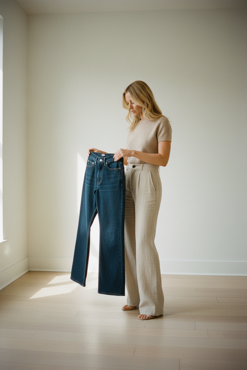 Pantalones Vaqueros Anchos Vintage Chic - LÚVORA