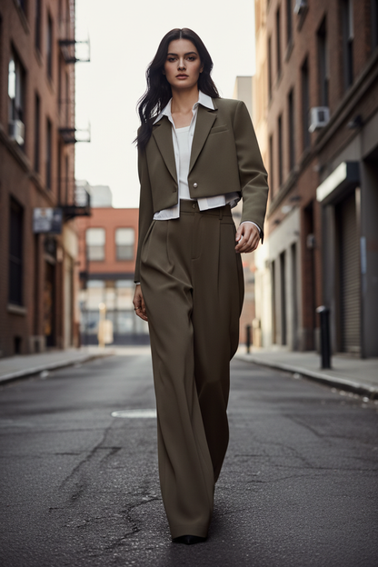 Blazer Chic de Mujer con Botón Perla - LÚVORA