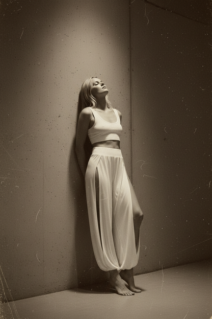 Pantalones con diseño de abertura lateral - LÚVORA