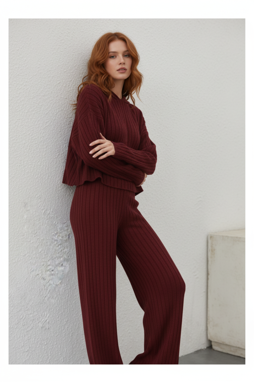 Conjunto Chic de Sudadera con Capucha y Pantalón Alto - LÚVORA