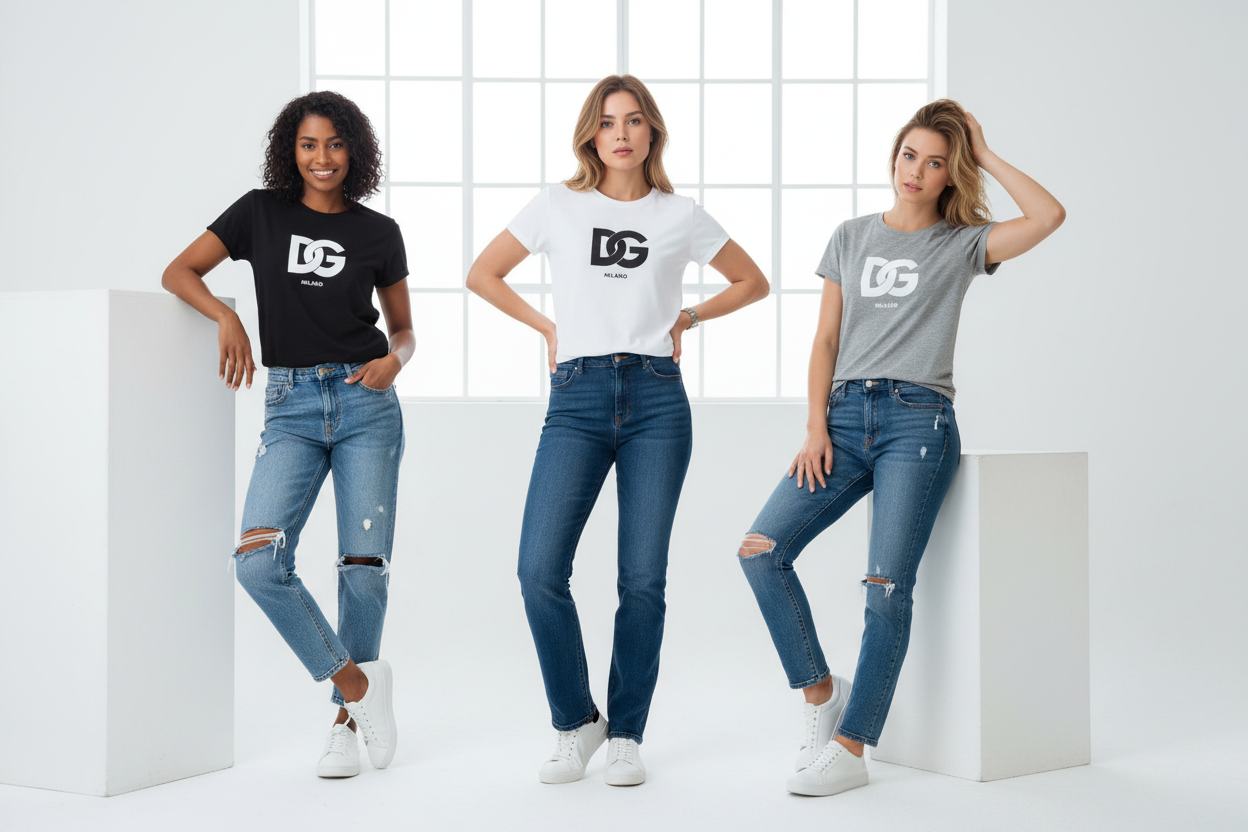 Camiseta Casual Y2K con Estampado Único - LÚVORA