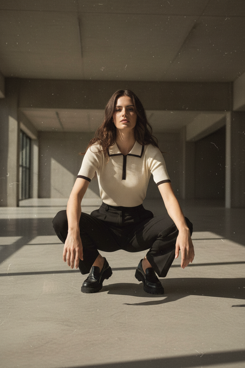 Top de Punto Color Block Sofisticado - LÚVORA