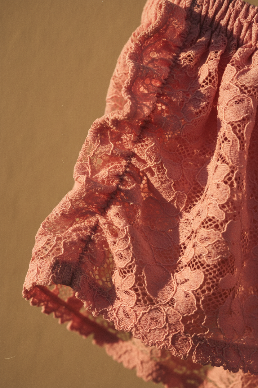 Top Crop Sexy con Volantes de Encaje - LÚVORA