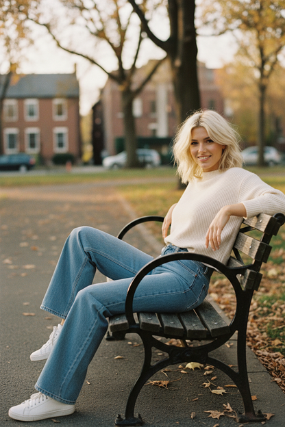 Pantalones Vaqueros Anchos Vintage Chic - LÚVORA