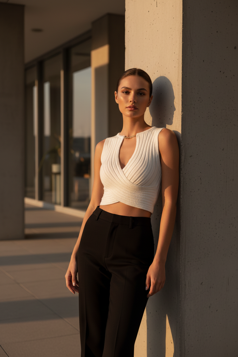 Top con Diseño Trenzado - LÚVORA