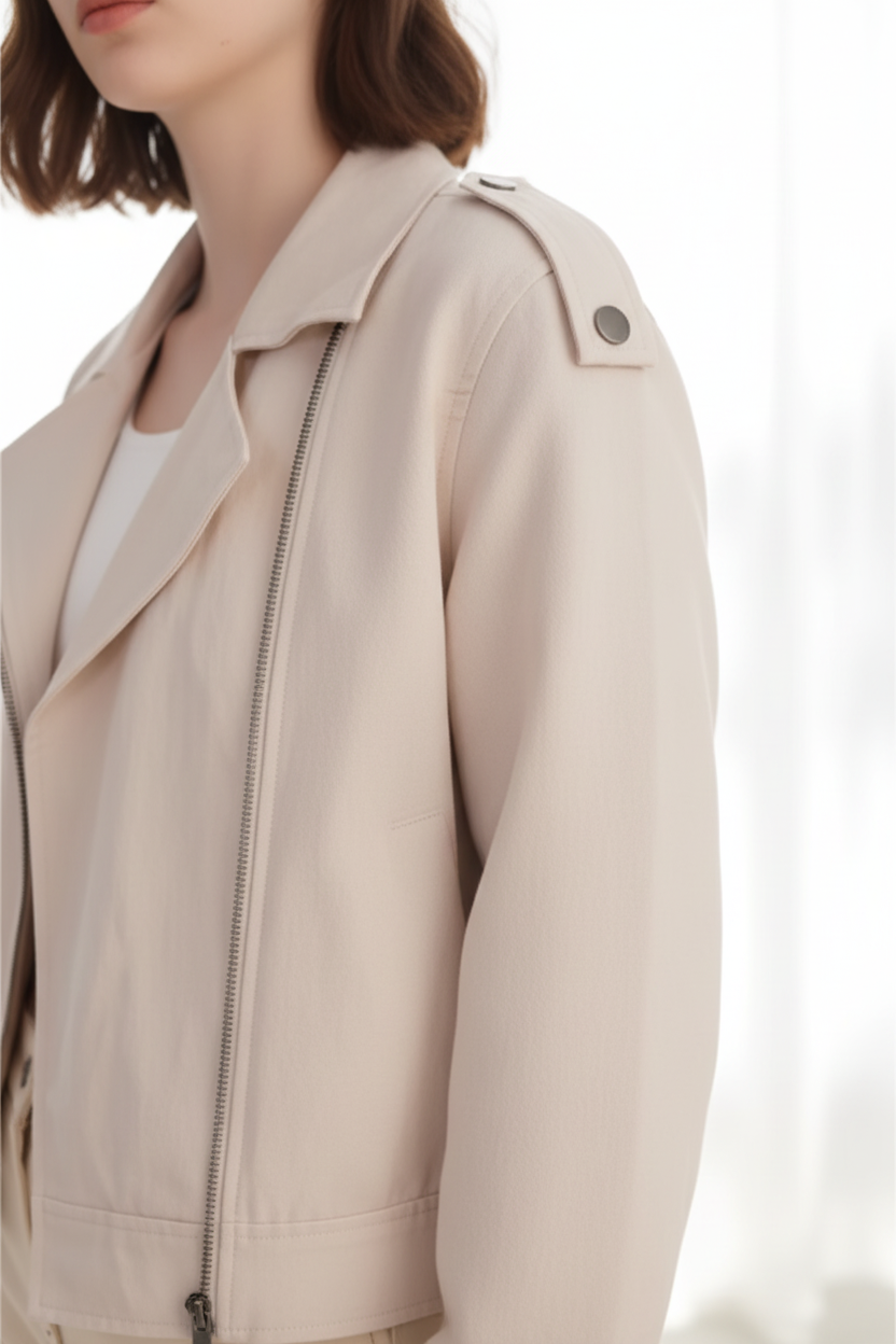 Abrigo Corto de Lino y Algodón Elegante - LÚVORA