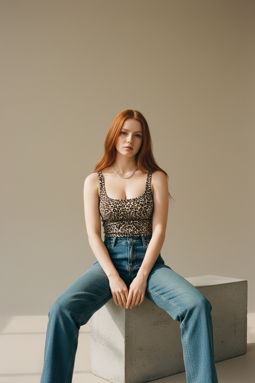 Chaleco de Mujer, Estilo Kpop, Estampado de Leopardo - LÚVORA