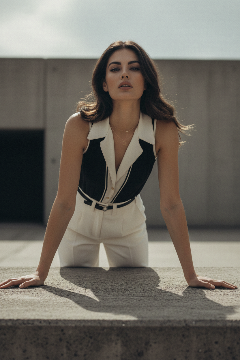 Camisa de Punto con Solapa - LÚVORA