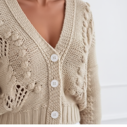 Cardigan Elegante de Flores - LÚVORA