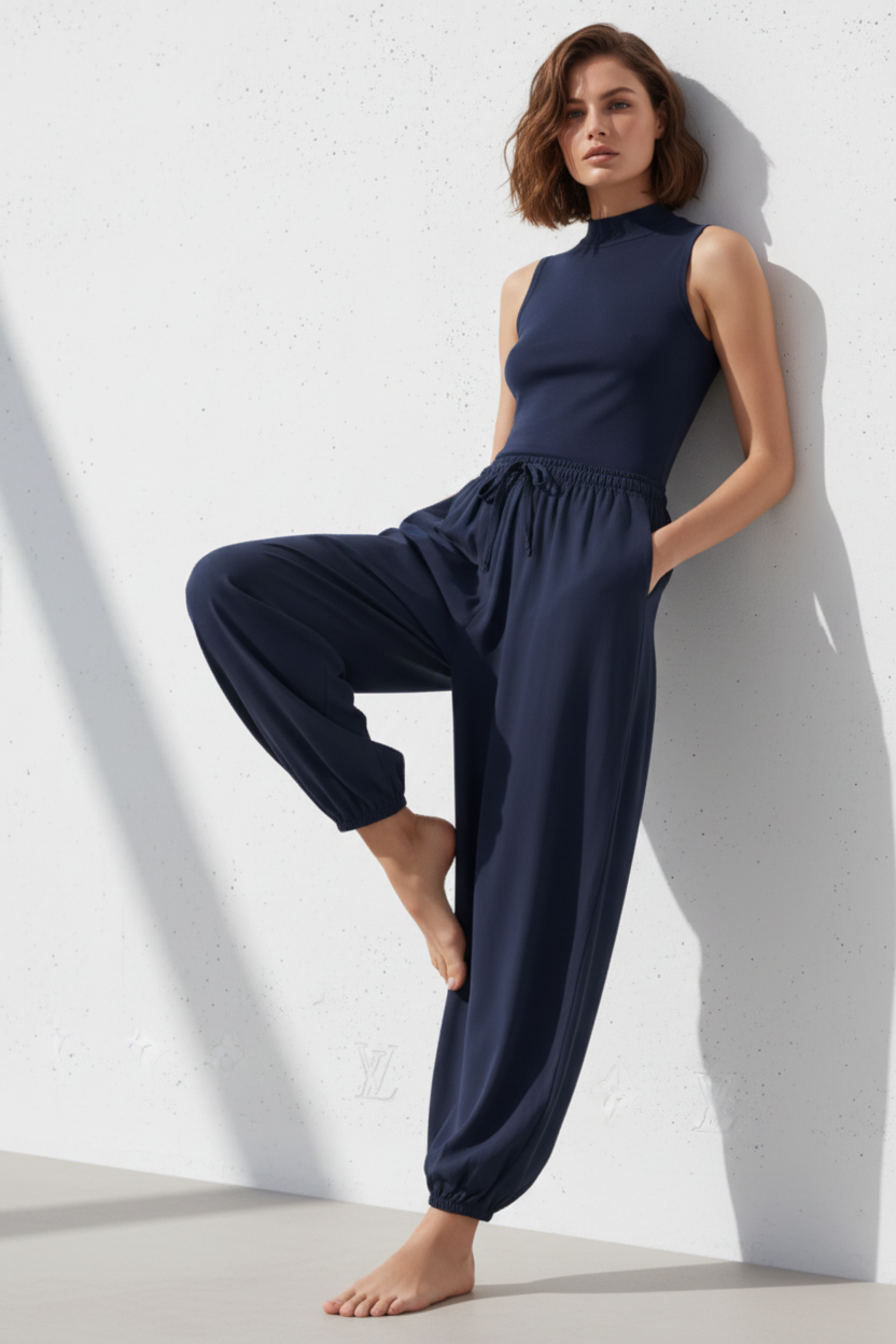 Pantalón Harem Ultra-Suave Cintura Alta - LÚVORA