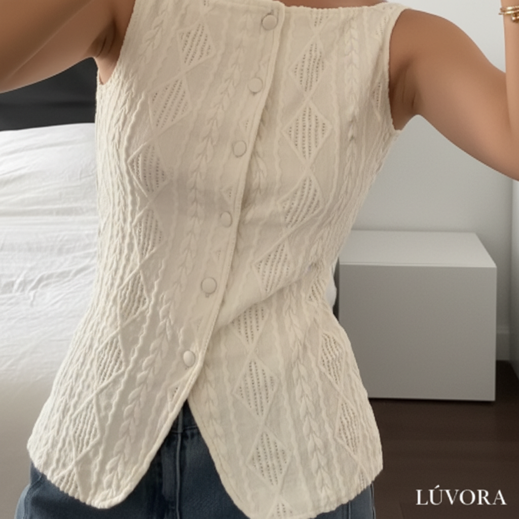 Camisa Estructurada con Textura Geométrica - LÚVORA