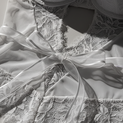 Body Sexy Hueco de Encaje y Malla - LÚVORA