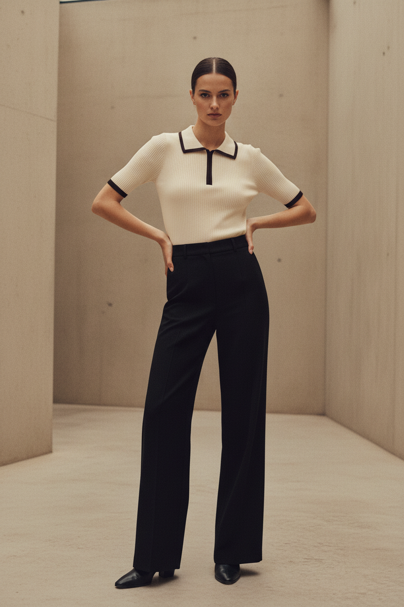 Top de Punto Color Block Sofisticado - LÚVORA