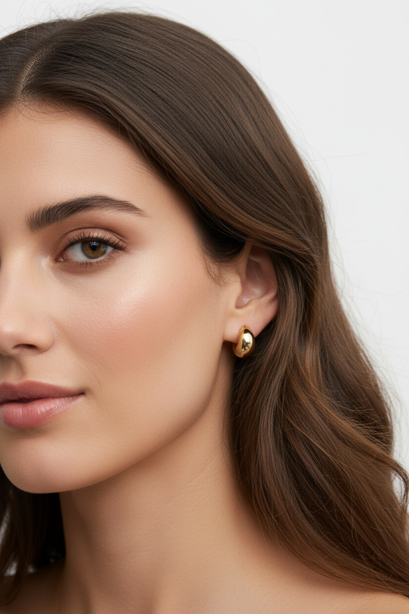 Pendientes Geométricos Elegantes en Oro - LÚVORA