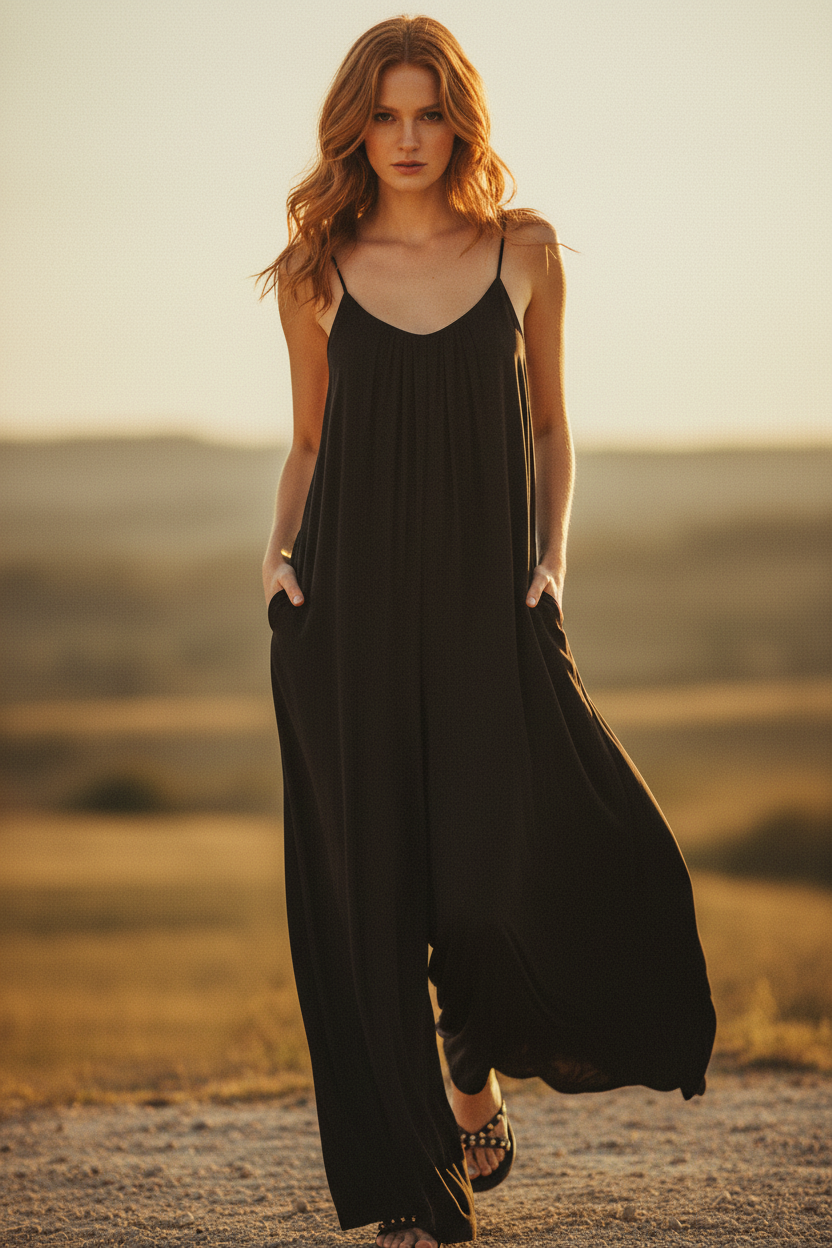 Mono Largo Fluido con Bolsillos - LÚVORA