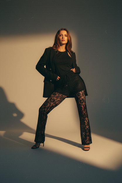 Pantalones Altos de Encaje - LÚVORA