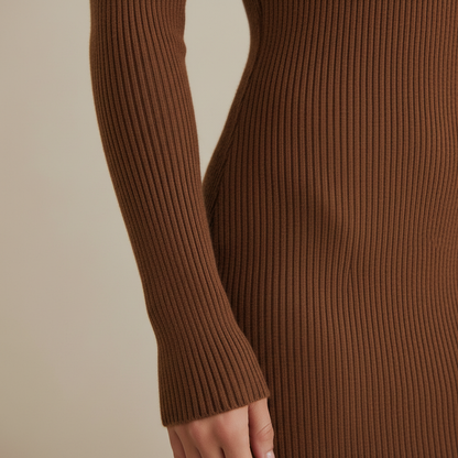 Vestido Elegante de Manga Larga con Cierre - LÚVORA