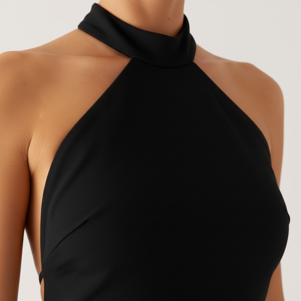 Vestido sin mangas con cuello - LÚVORA