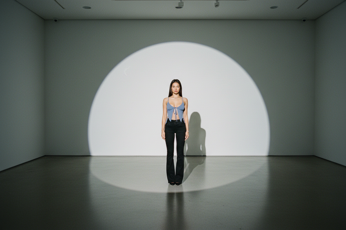 Top Chaleco Crop con Lazo Frontal - LÚVORA