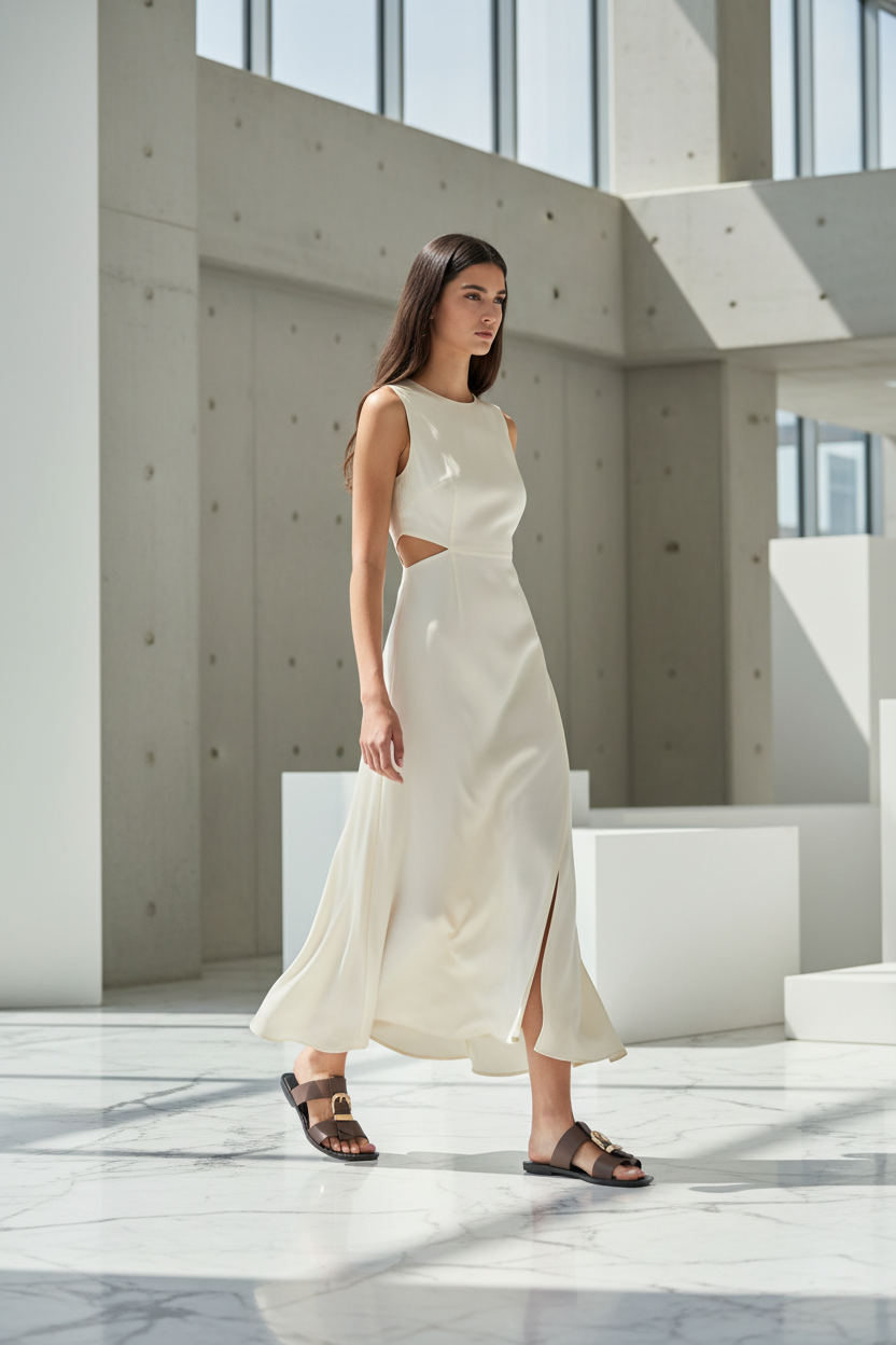 Sandalias Planas de Verano con Hebilla Metálica - LÚVORA