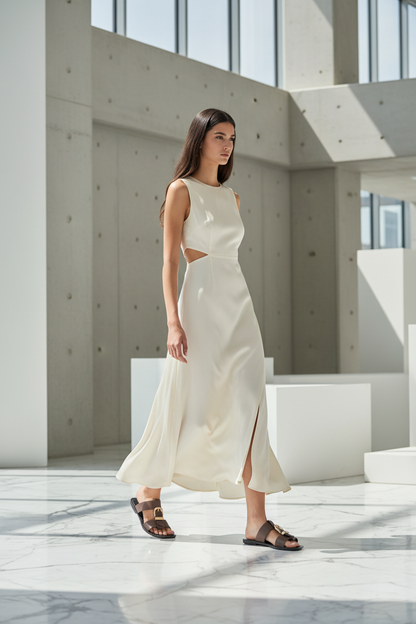 Sandalias Planas de Verano con Hebilla Metálica - LÚVORA