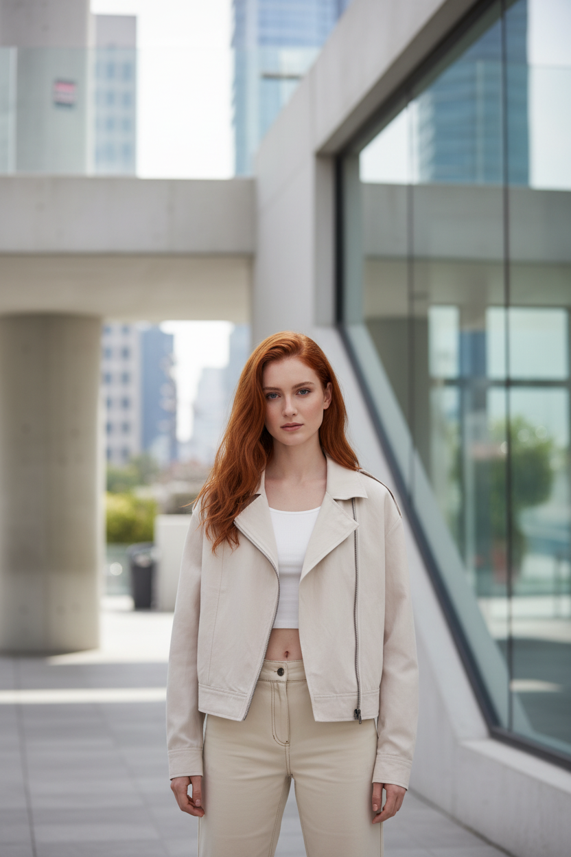 Abrigo Corto de Lino y Algodón Elegante - LÚVORA