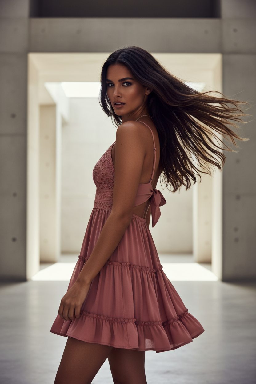 Vestido Elegante con Encaje - LÚVORA