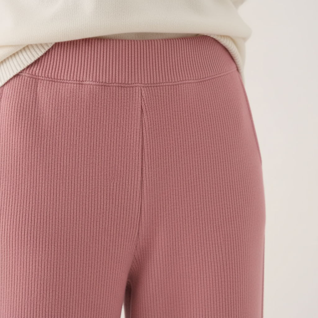 Pantalones de Cachemira de Pierna Ancha - LÚVORA