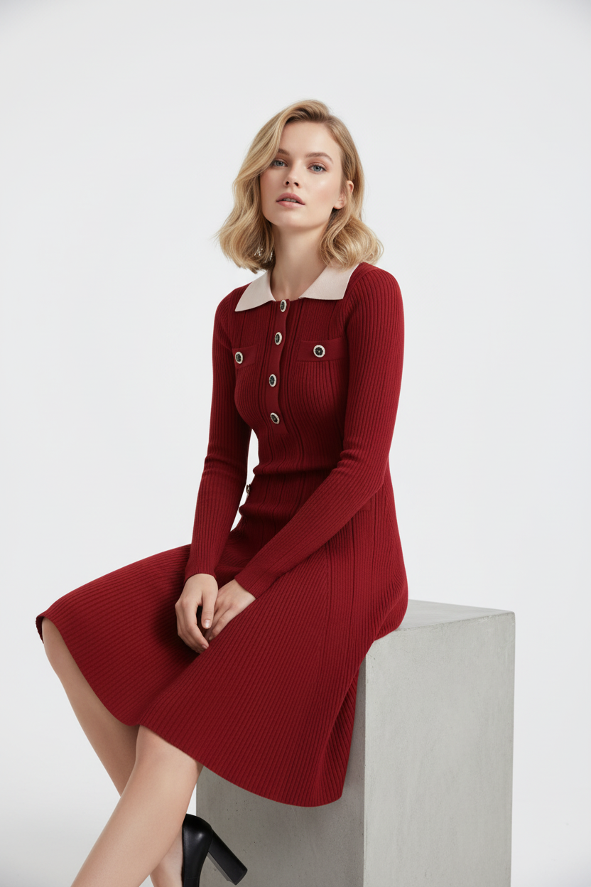 Vestido Mini de Punto Premium - LÚVORA