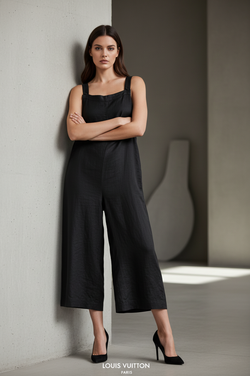 Mono holgado de lino y algodón - LÚVORA