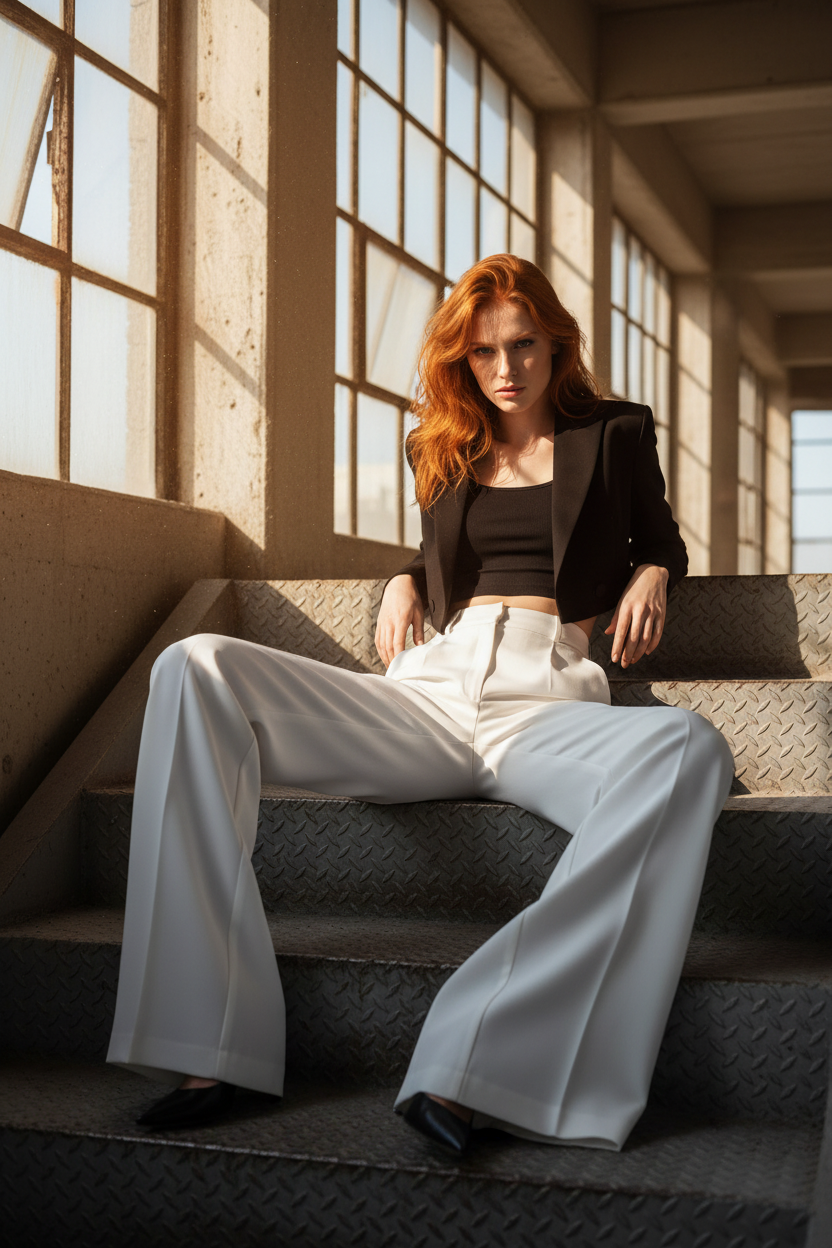 Pantalones de Sastre de Cintura Alta - LÚVORA