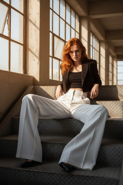 Pantalones de Sastre de Cintura Alta - LÚVORA