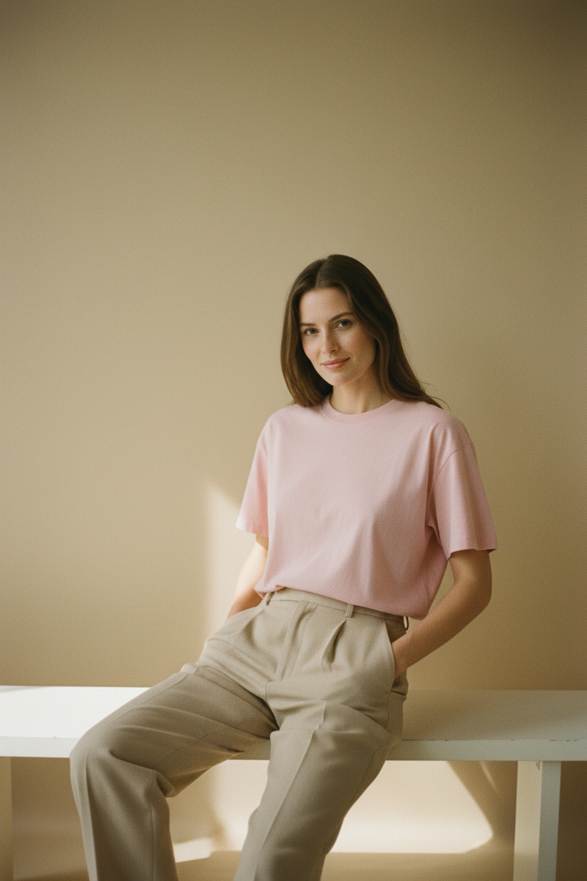 Camiseta 100% Algodón Casual Chic - LÚVORA