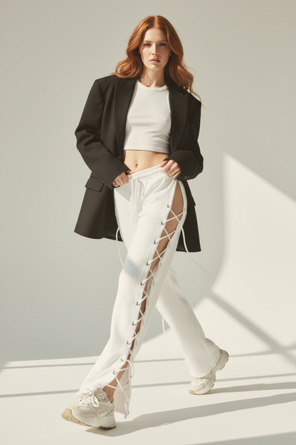 Pantalón de chándal con vendaje calado - LÚVORA