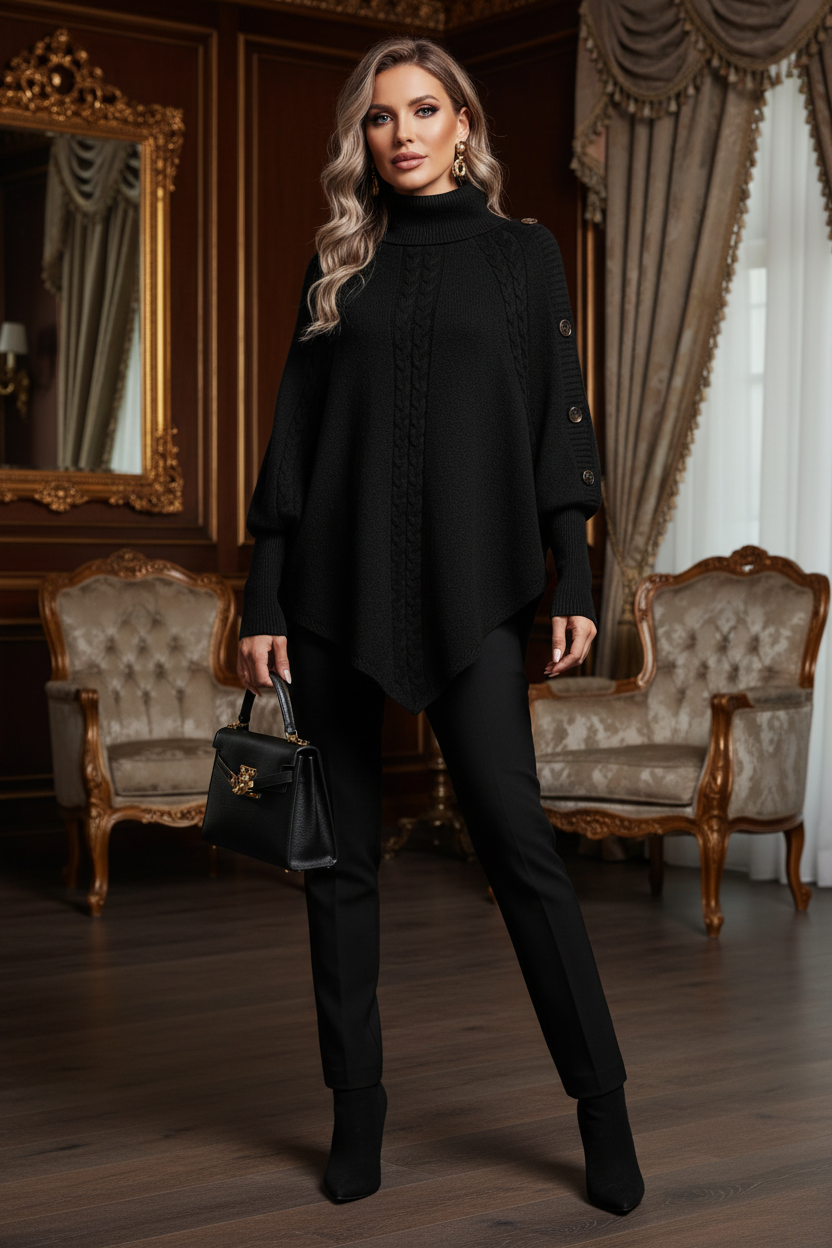 Suéter Elegante de Cuello Alto - LÚVORA