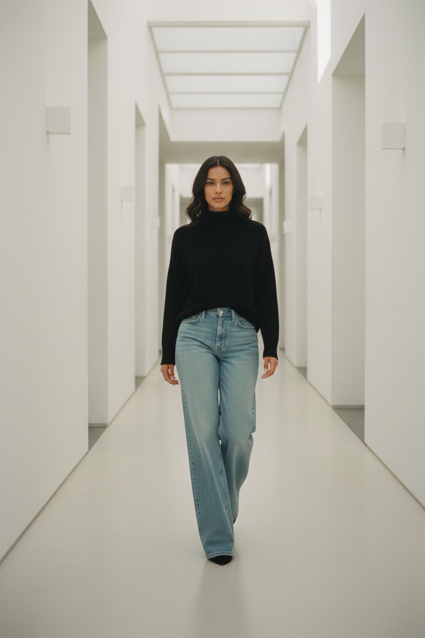 Pantalones Vaqueros Anchos Vintage Chic - LÚVORA