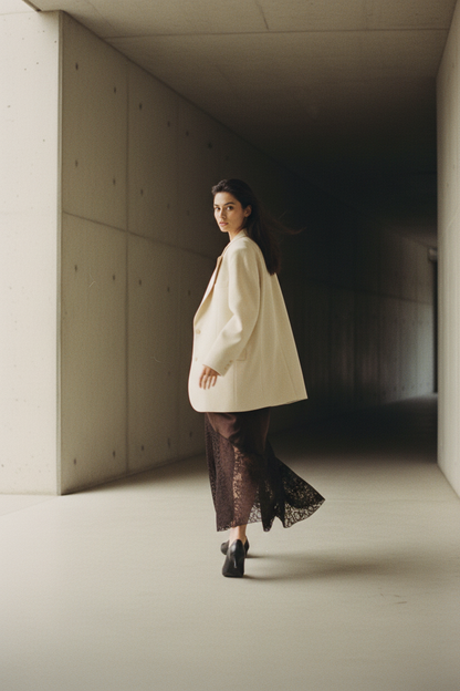 Falda Patchwork Encaje Cintura Alta - LÚVORA