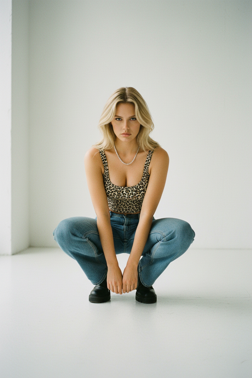 Chaleco de Mujer, Estilo Kpop, Estampado de Leopardo - LÚVORA