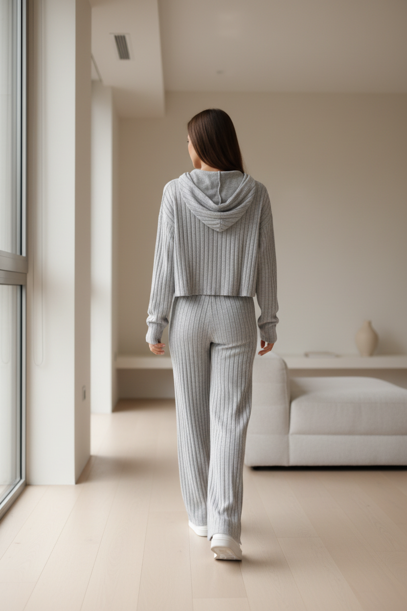 Conjunto Sofisticado de Sudadera con Capucha